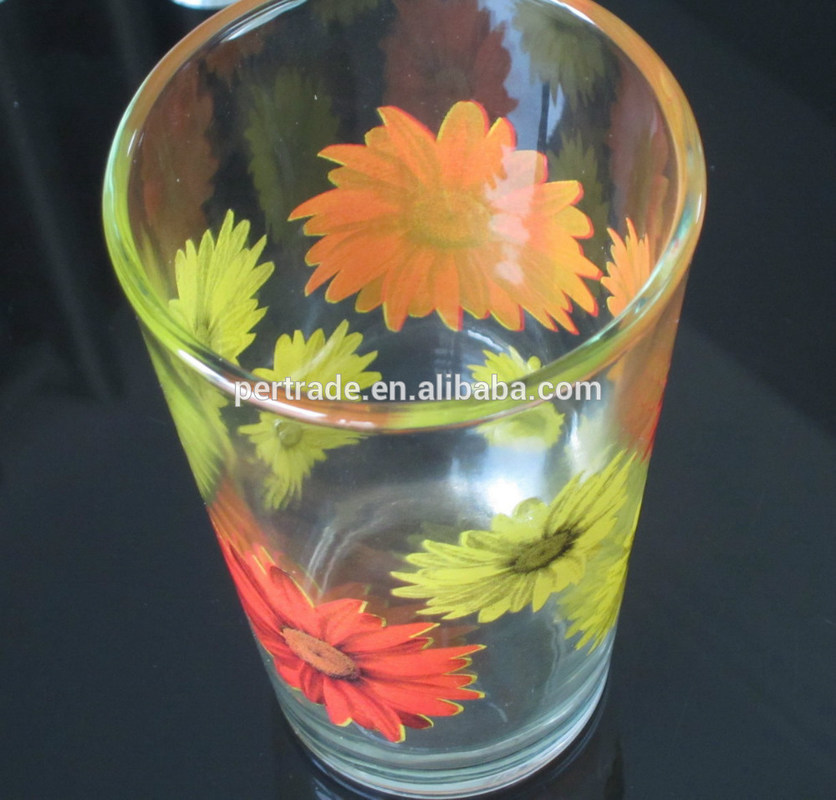গুণ Silk Printed Blooming Daisy 16 Oz Highball Glasses কারখানা