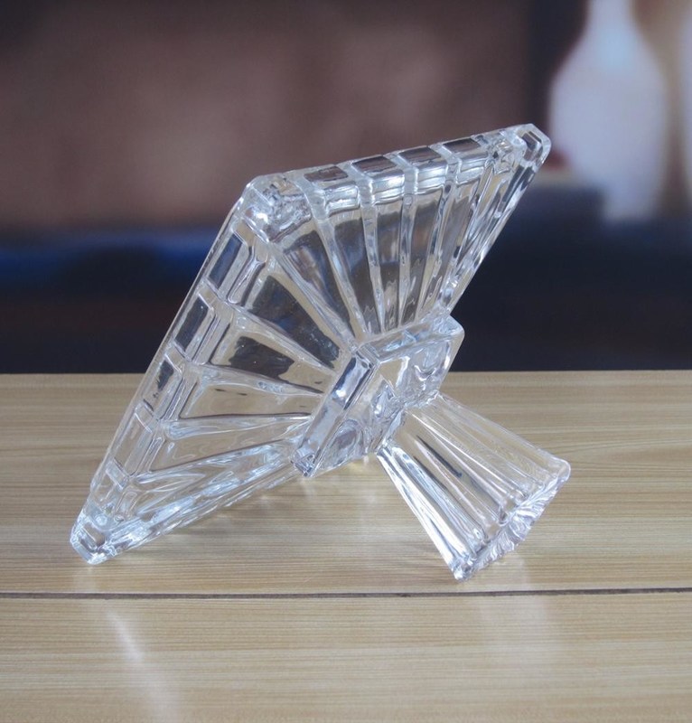 গুণ Square Optic Stripes Glass Storage Jars For Candy কারখানা