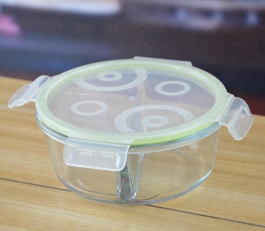 গুণ Two Pots Borosilicate Clear Glass Storage Jars , Glass Bowls With Lids কারখানা