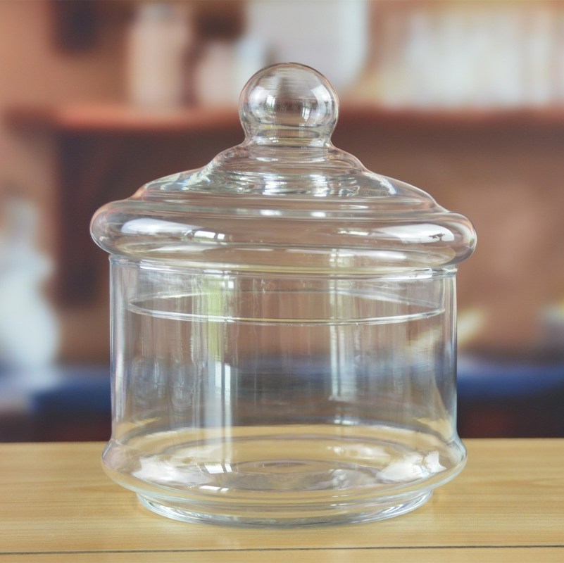 গুণ Stackable 3 Layers Tower Shaped Glass Storage Jars কারখানা