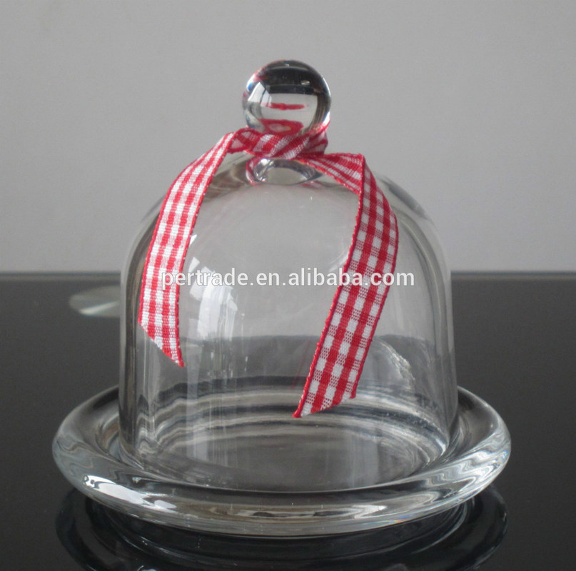 গুণ Transparent Oval Lead Free Glass Butter Keeper ,  Clear Butter Plate কারখানা