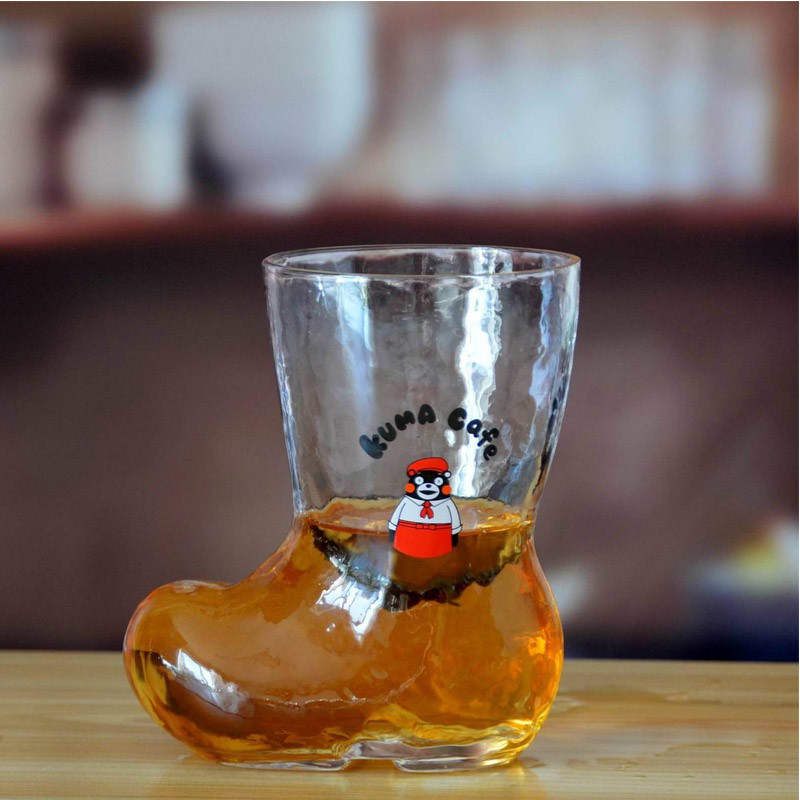 গুণ Boot Shape 150ml Shot Glasses With Color Logo For Promotion কারখানা