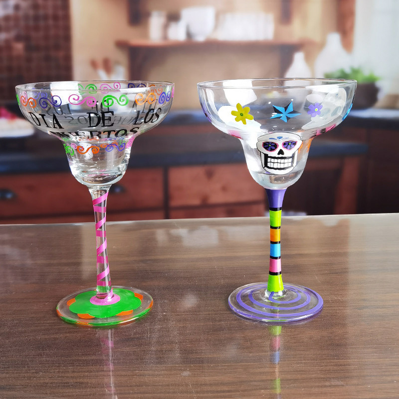 গুণ Halloween Margarita Glass 12Oz Crystal Cocktail Glasses কারখানা