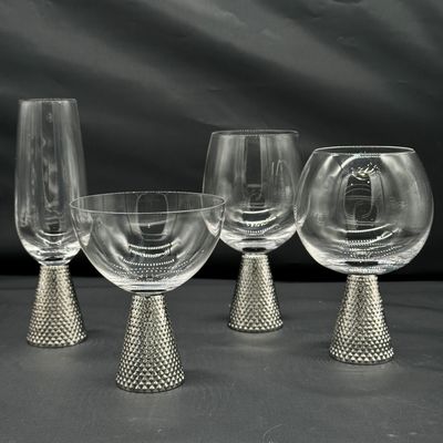 গুণ Electroplate Diamond Base Wine Glass Set কারখানা