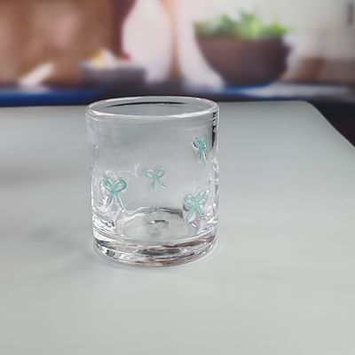 গুণ 14oz Valentine's Decorative DOF Glass Bowknot Water Tumbler Glasses Mexico Icon Rock Glass Cup for Wedding Party Gift কারখানা