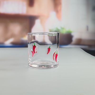 গুণ 14oz Chili Decorative DOF Glass Heart Shape Water Tumbler Glasses Mexico Rock Glass Cup for Wedding Party Gift কারখানা