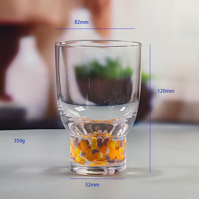 গুণ Confetti Decorative DOF Glass Handmade Crystal Tumbler Water Glasses Mexico Rock Glass Cup for Wedding Party Gift কারখানা