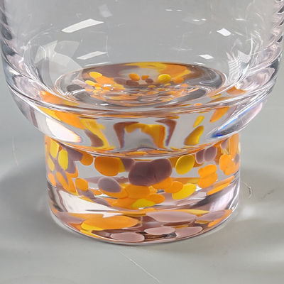 গুণ Confetti Decorative DOF Glass Handmade Crystal Tumbler Water Glasses Mexico Rock Glass Cup for Wedding Party Gift কারখানা