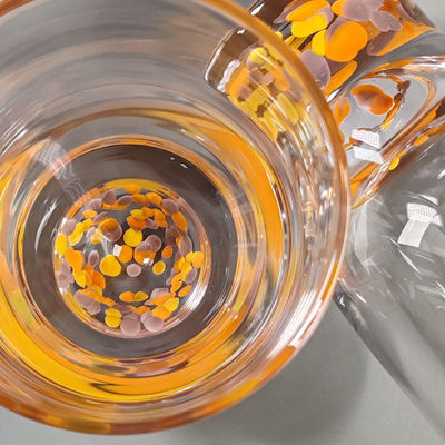 গুণ Confetti Decorative DOF Glass Handmade Crystal Tumbler Water Glasses Mexico Rock Glass Cup for Wedding Party Gift কারখানা