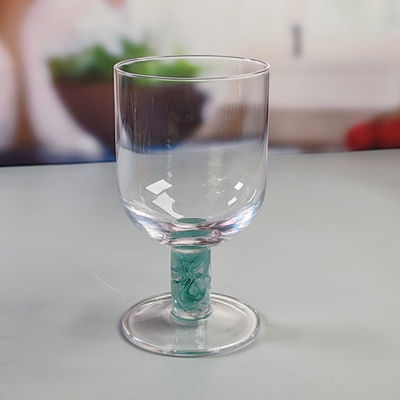 গুণ Mexican Confetti Design Elegant Water Goblets Luxury Hand Blown Confetti Cocktails Glass Cup Romantic Short Stem Wine Glasses কারখানা