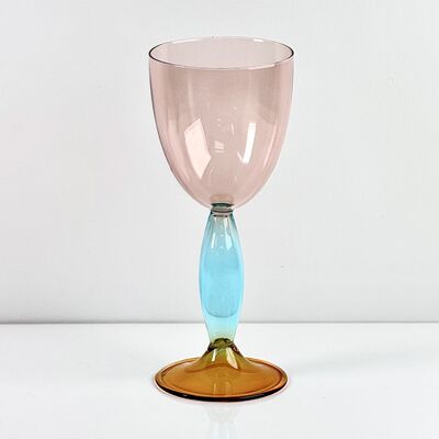গুণমান Hand-Blown Gradient Color Borosilicate Wine Glasses, Multi-Color Artistic Stem Goblets for Wine, Cocktail, Home Bar & Party Decor কারখানা