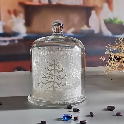 গুণ Customized Color Glass Cloche Jar with Bell Dome Glass Lid For Candle Wax কারখানা
