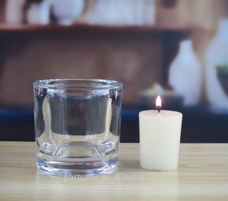 গুণ Thick Wall Glass Cylinder Candle Holders For Table Decoration কারখানা