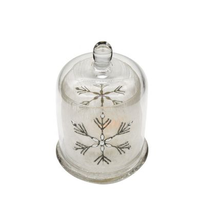 গুণ Frost Glass Candle Holders , Glass Cylinder Candle Holders For Holiday Decoration কারখানা