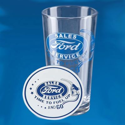 গুণ Tall Giant 20 Oz Pint Craft Beer Glasses With Color Decal কারখানা