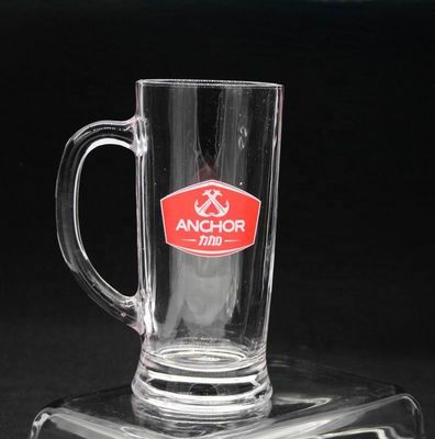 গুণ Promotion Branded 21 Oz Beer Glass Stein With Color Decal কারখানা