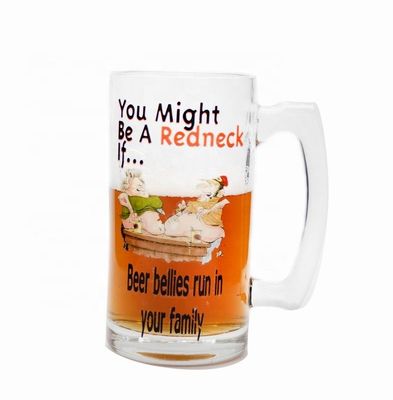 গুণ Color Print Decorated Mug Craft Beer Glasses কারখানা