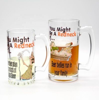 গুণ Color Print Decorated Mug Craft Beer Glasses কারখানা