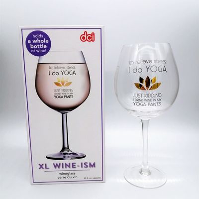 গুণ Mouthblown Large Size 750ml Stemed Crystal Wine Glasses , Crystal Red Wine Glasses কারখানা
