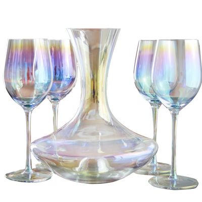 গুণ Hand Blown Crystal Wine Glass Set কারখানা