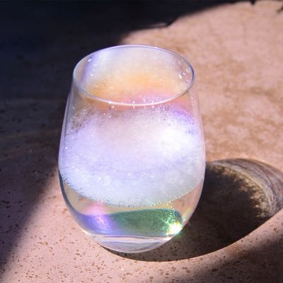 গুণ Ion Plated Rainbowl 16 Oz Stemless Wine Glass , Antique Crystal Wine Glasses কারখানা