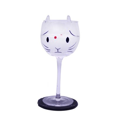 গুণ Cat Shaped 400ml Crystal Balloon 14 Oz Wine Glasses কারখানা
