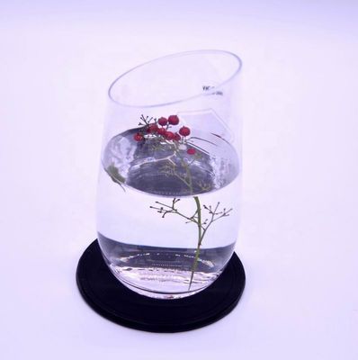 গুণ Bevel Oblique Edge Stemless Crystal Wine Glass With Angle Top কারখানা