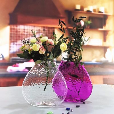 গুণ Home Decoration 8" Fish Style Vintage Pink Glass Vase কারখানা