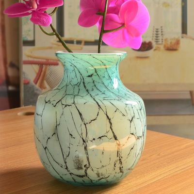 গুণ Marble Stripes Large Glass Vase Centerpieces কারখানা