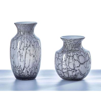 গুণ Marble Stripes Large Glass Vase Centerpieces কারখানা