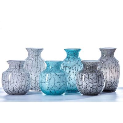 গুণ Marble Stripes Large Glass Vase Centerpieces কারখানা