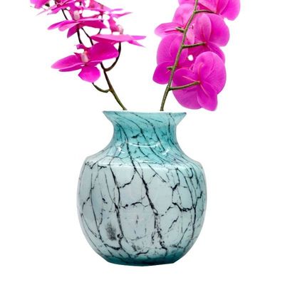 গুণ Marble Stripes Large Glass Vase Centerpieces কারখানা