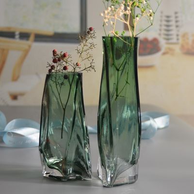 গুণ 3 Size Warped Grey Color Tall Centerpiece Vases কারখানা