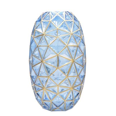 গুণ Creative Handpainted Decorative Glass Vase For Wedding কারখানা