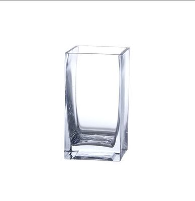 গুণ Handmade Square 8 Inch Glass Vase For Centerpieces কারখানা