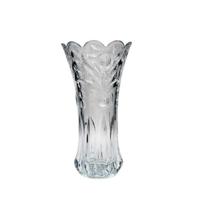 গুণ Bohemian Style Crystal Embossed Pattern Decorative Glass Vase কারখানা