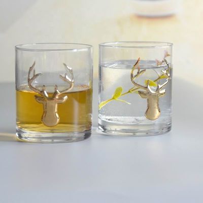 গুণ Decorative Round Personalised Whisky Glass For Christmas কারখানা