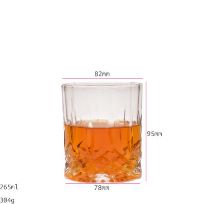 গুণ Old Fashioned Lead Free Embossed 10 Oz Whiskey Glasses , Whiskey Tasting Glasses কারখানা
