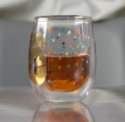 গুণ High Borosilicate Double Wall Handmade Whiskey Glass কারখানা