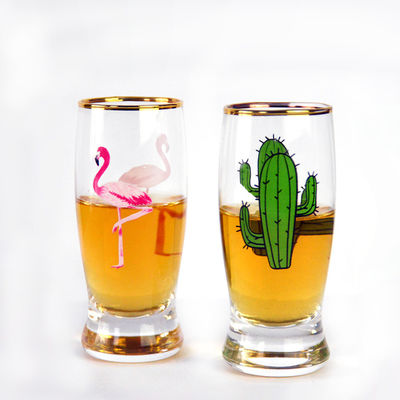 গুণ Color Decal Printed Unique Shot Glasses কারখানা