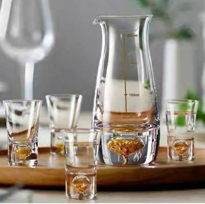 গুণ Gold Foil Bottom Shot Glass Set কারখানা