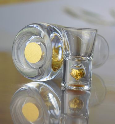 গুণ Gold Foil Bottom Shot Glass Set কারখানা