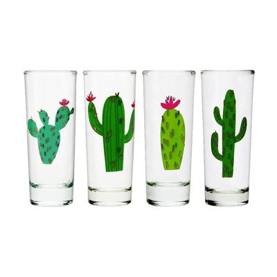 গুণ Colorful Print Unique Shot Glasses For Tequila Fiesta কারখানা
