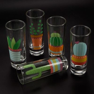 গুণ Colorful Print Unique Shot Glasses For Tequila Fiesta কারখানা