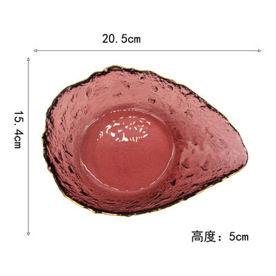 গুণ Irregular shaped Colored Creative Glass Charger Plates কারখানা