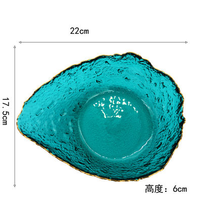 গুণ Irregular shaped Colored Creative Glass Charger Plates কারখানা