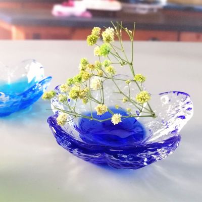 গুণ Ins Cherry Blossom Glass Sauce Plates For Dinner Table কারখানা