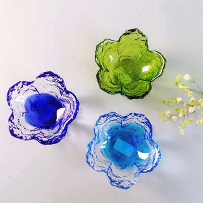 গুণ Ins Cherry Blossom Glass Sauce Plates For Dinner Table কারখানা