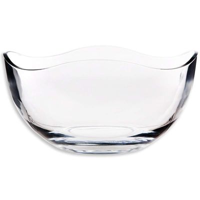 গুণ Transparent Durable Wave Rim Glass Charger Plates , Fruit Salad Glass Bowl কারখানা