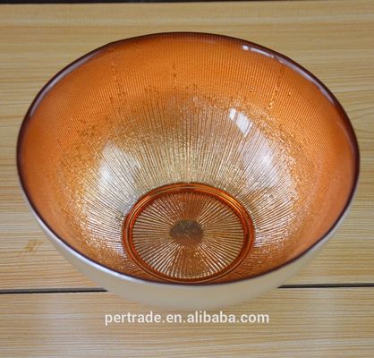 গুণ Silver Gold Decorated Glass Charger Plates For Salad Bowl কারখানা